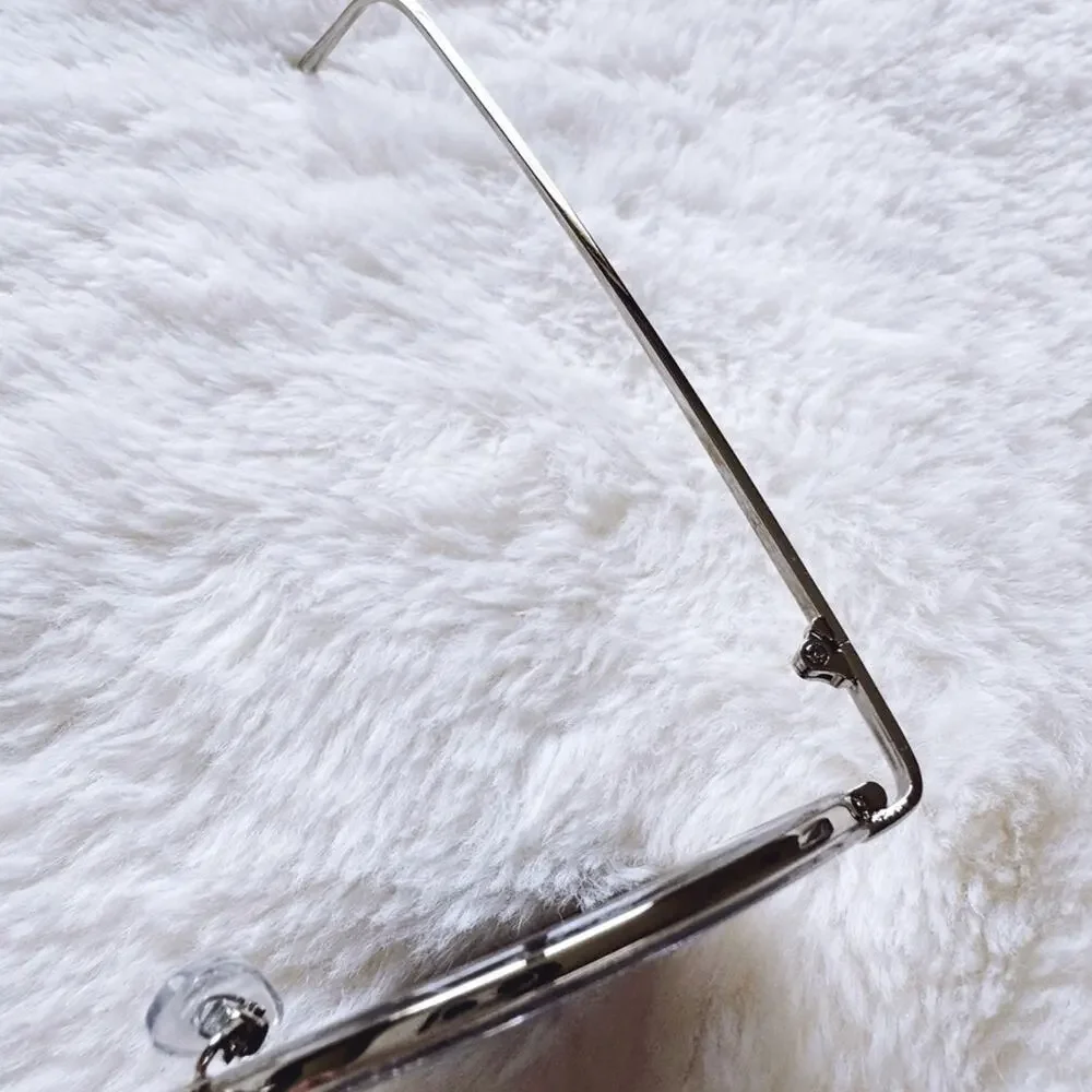 Dean Black w/ Silver Rims Round Sunglasses - Picture 7 of 13